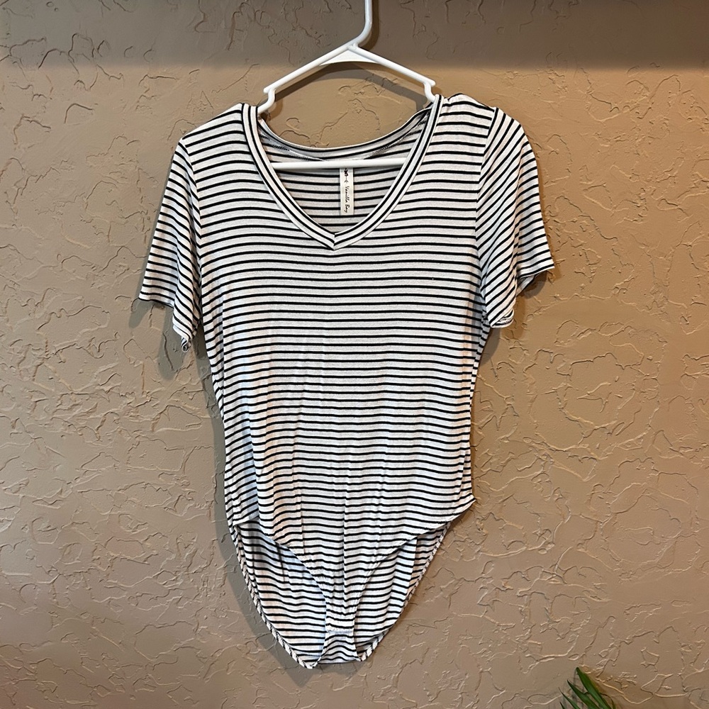 Striped bodysuit